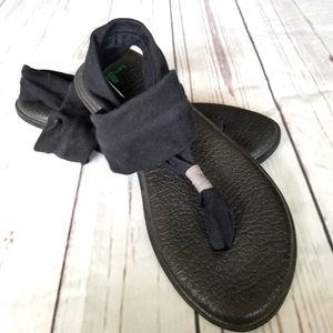 Sanuk Yoga Sling Sandal Size 8 black